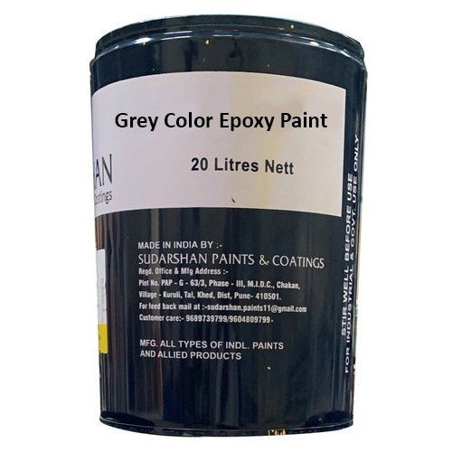 Grey Color Metallic Texture High Gloss Liquid Epoxy Paints For Home And Office Use, 20 Liter