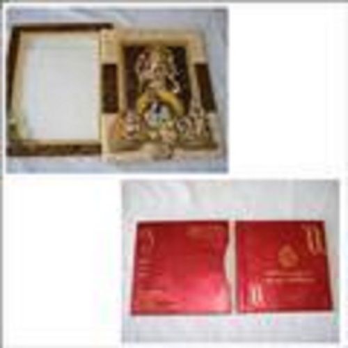 Glitter New Design Hindu Wedding Invitation Cards With Same Theme Cover