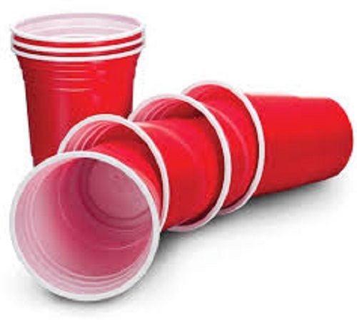 Red Color Disposable Round Paper Glass For Parties Picnic And Family Dinners Size: Small