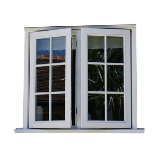 Residential And Commercial Casement Upvc Glass Window With Double Door