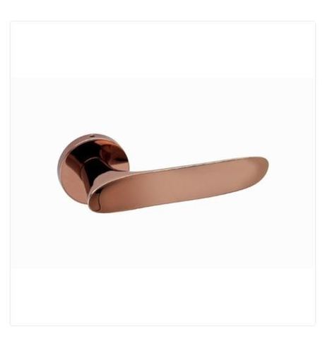 Brass Ruggedly Constructed Quba Mortise Rose Gold Door Handle For Home And Office