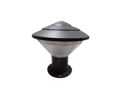 Stainless Steel And Glass Outdoor Black And White Led Dome Gate Light (10 Watt) Color Temperature: 3500 Kelvin (K)