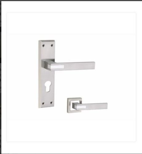 Sturdy Design Quba Q426 Powder Coated Silver Mortise Lock Handle Set For Doors Application: Home And Office