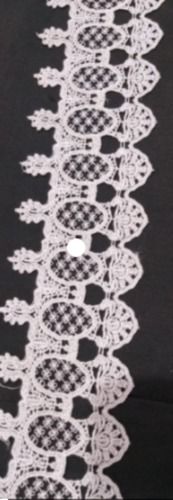 Cotton White Color And Handmade Designer Fence Border Lace Used In Plain Suits