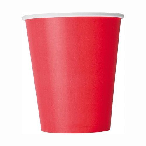 200ml Bright And Vibrant Red Colour Disposable Cold Drink Paper Cup