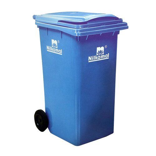 240 Ltr Easy To Use Durable Plastic Blue Nilkamal Wheel Dustbin Application: Building