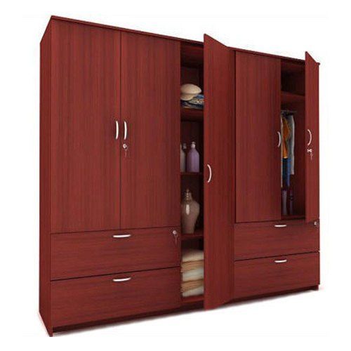 Brown 4-9 Feet Wooden Multiple Door And Drawer Almirah