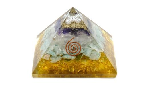 Citrine Crystal Stone Pyramid For Wealth Attraction And Opening Of Blockages Cash Flow