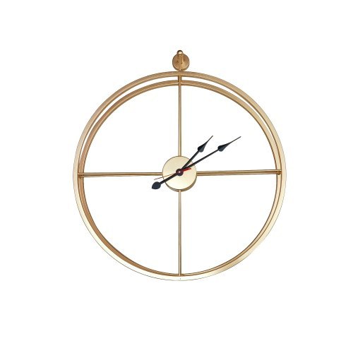 गोल्डन डिज़ाइनर और एंटीक मध्यकालीन एज गोल्ड एलिगेंट मेटल वॉल क्लॉक, घर के लिए