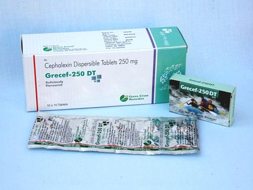 Grecef-250 Dt Cephalexin Antibiotic Tablet Ip, 10x10 Alu Alu Strip Pack