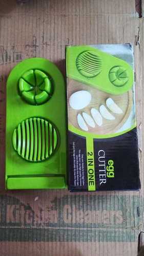 Plastic Body, Light Weight And Plain Green Color 2 In 1 Egg Slicer Height: 210 Millimeter (Mm)