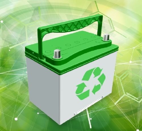 White Recycling Battery 