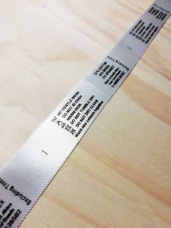 satin printed label