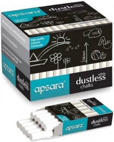 Alitte Dustless Chalk for Chalkboard with Chalk Eraser - Set of 12 Colored Chalk & 12 White Chalk Sticks - Sketching, Drawing, Writing Supplies for