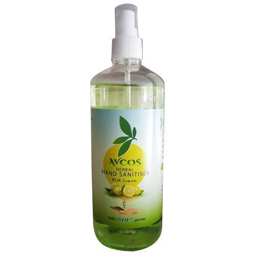 500 Ml Herbal Hand Sanitizer With Lemon Extract(Kills 99.9% Germs)