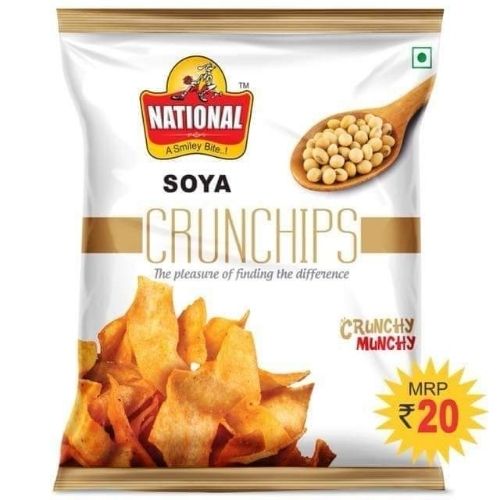 Hygienically Packed Mouthwatering Taste Low In Fat Soya Crunchy Chips (50 Gm Packet)