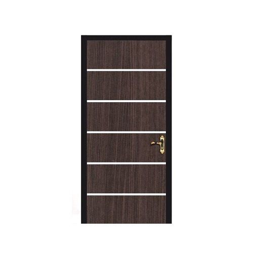 Solid Wood Simple Design Scratch Resistance Brown Wooden Laminated Plywood Doors