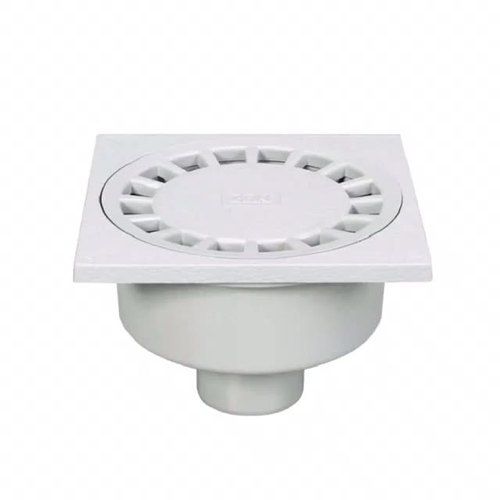 White 2 Inch Square Shaped Plastic And Ceramic Drain Sink For Sink Drainage