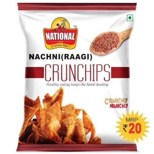 Delicious Natural Rich Taste Healthy Nachni Raagi Crunchy Chips, 50g