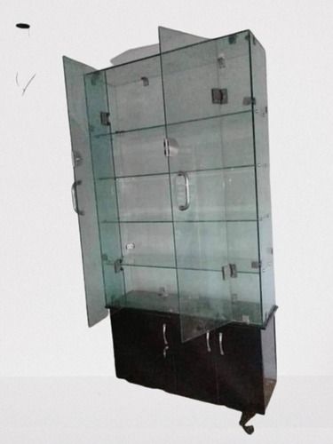 फर्नीचर शोकेस आयताकार आकार में पारदर्शी कांच, 3-5 मिमी
