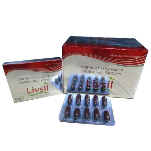 Livsil Soft Gelatin Capsule Of Lecithin With Silymarin, 10X10 Blister Pack General Medicines