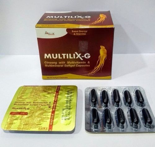 Multilix-g Ginseng With Multivitamin And Multimineral Softgel Capsules General Medicines