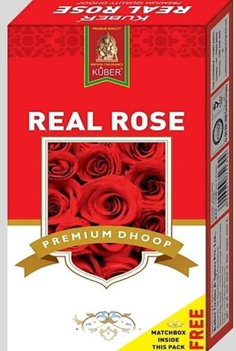 100 % Natural Kuber Real Rose Premium Dhoop Cones Soothing Fragrance 