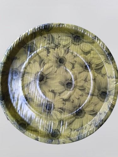 12inch Sunflower Printed Medium Round Disposable Paper Plate For Parties And Events