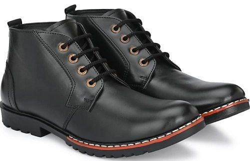 Breathable Black Casual Men Shoes Stylish Comfortable Trendy Design Lace Up Style 