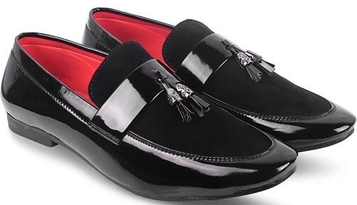 Breathable Black Color Stylish Loafer Party With Soft Cushioned Padded Foot Sole Casual Shoes For Men