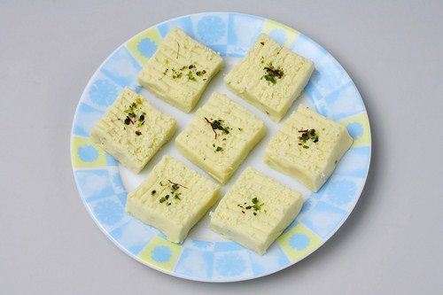 Cream Colour Square Shape Tasty And Healthy Mysore Pak Sweets With Hygienically Processed And 1 Day Shelf Life