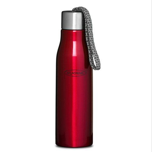 Round Leak Proof And Double Wall Technology Red Bottil Atlasware Stainless Steel Bottle Drinking Water 