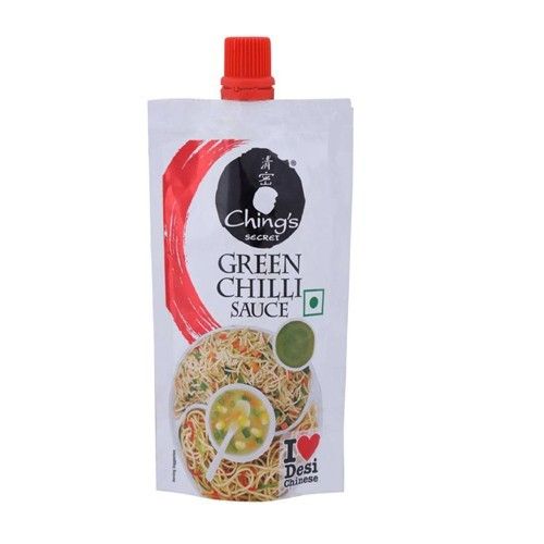 Spicy And Tasty Chemical-Free Chings Secret Green Chilli Sauce, 90g Pack