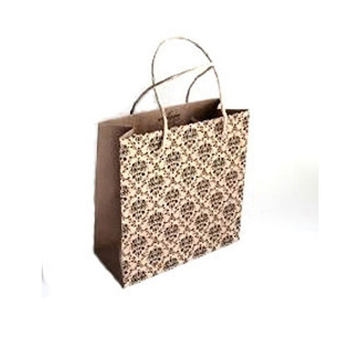 Trendy Design Printed Recyclable And Reusable Printed Paper Bags For Carrying Necessary Utilities