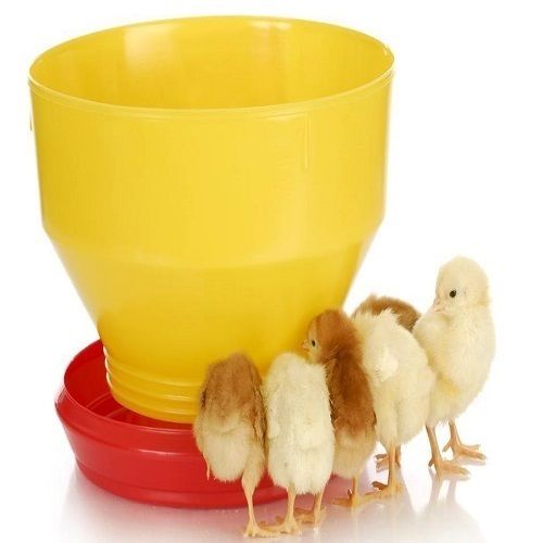 Red 1-4 Kilograms Capacity Portable Baby Chick Feeder