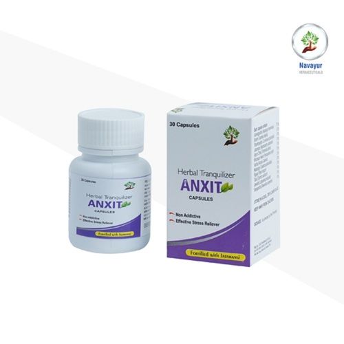 Anxit Ayurvedic Stress Reliever Capsules With Shankhpushpi, Ashwagandha And Brahmi Age Group: For Adults