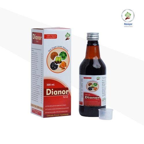 Dianor Ayurvedic Syrup With Giloy, Methi Seed, Gurmar, Jamun, Ashwagandha And Haldi Age Group: For Adults