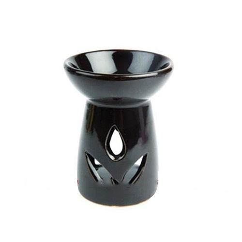 Fancy Black Ceramic Polished Oil Burner For Interior Decoration Usage: Industrial