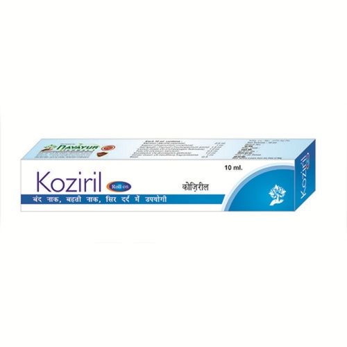 Koziril Oil For Cold And Chest Congestion With Menthol, Kapoor, Sat Ajwain, Lemongrass