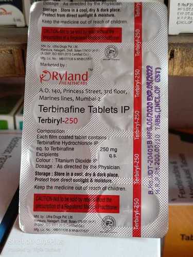 Ryland Terbiryl-250 Terbinafine Tablets Ip For Treat Fungal Infections, 10X1 Blister Pack Grade: Medicine Grade