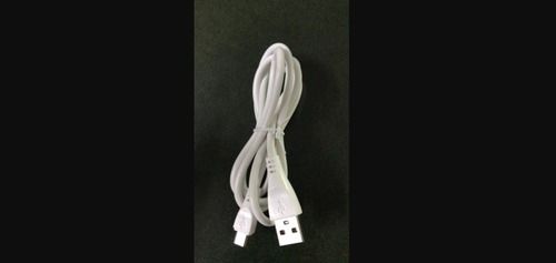 White Color Usb Long Data Cable For Normal Android Mobiles And Pc Connector Body Material: Rubber