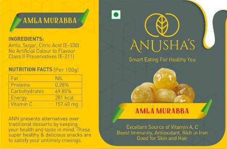 100% Natural, Traditionally Prepared, Amla Murraba With Richness Of Vitamin A And C Ingredients: Amia