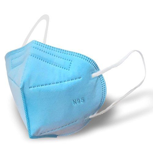 3 Layer Reusable And Washable Earloop Blue Plain Cotton N95 Face Mask