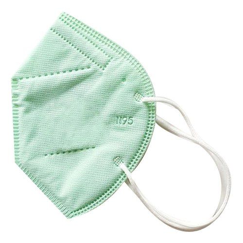 3 Layer Reusable And Washable Earloop Green Plain Cotton N95 Mask 