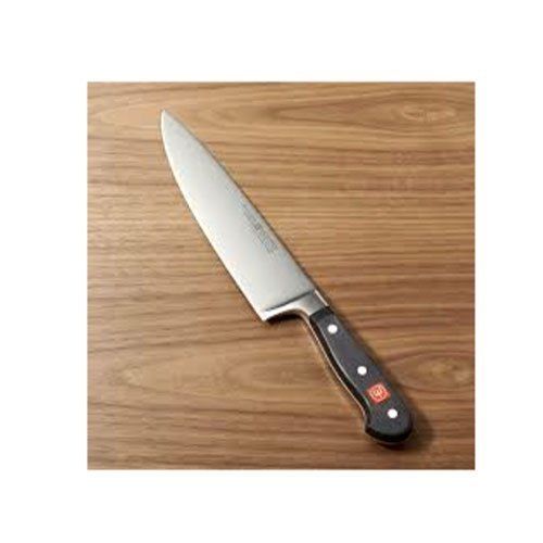 Hotel Kitchen Equipment Black Colour Classic Chef Knife With Plastic Handle And Steel Blades