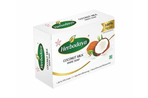 Herbodaya 80% TFM Grade 1 Skin Whitening Coconut Milk White Bathing Soap