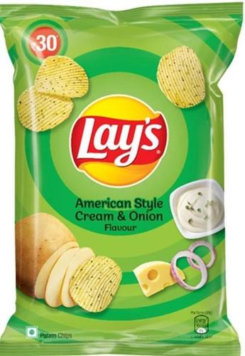 Trans-Fat Free Lays American Style Cream And Onion Flavoured Potato Chips For Kids, 78 Gm