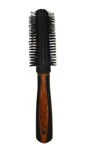 Comes In Various Colors Light Weight Black And Brown Professional Round Hair Brush With Smooth Bristle