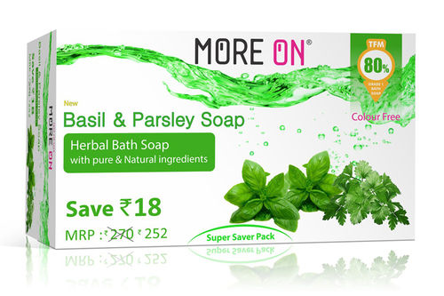 More On 100% Herbal 80% Total Fatty Matter Grade 1 Basil And Parsley Bath Soap