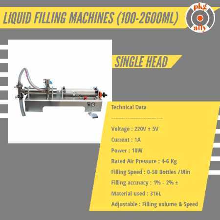 Single Head Stainless Steel Liquid Filling Machine with Adjustable Filling Volume and Speed